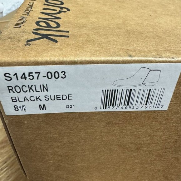 Softwalk Womens Rocklin Bootie Black Suede Size 8.5 M - Picture 6 of 6